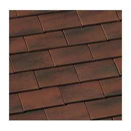 Demi-tuile de rive à rabat Droite Plate de Pays Rouge V