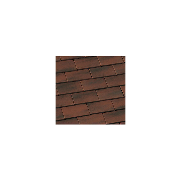 Demi-tuile de rive à rabat Droite Plate de Pays Rouge V