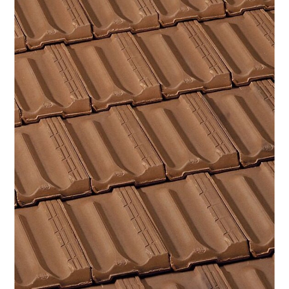 Demi-tuile Marseille Rz Brun Rustique