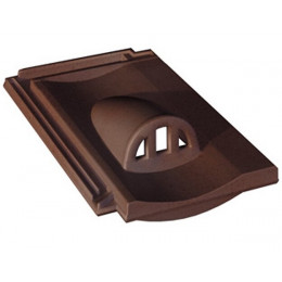 Tuile chatière Franche-comte brun masse