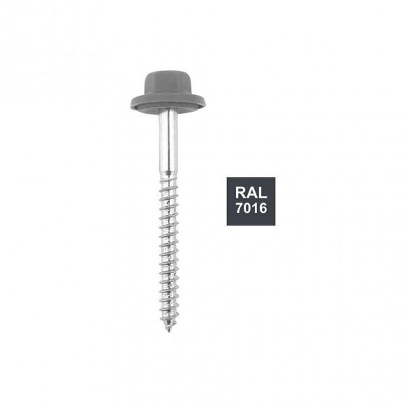 Fixation pour plaque PVC imitation tuile, gris