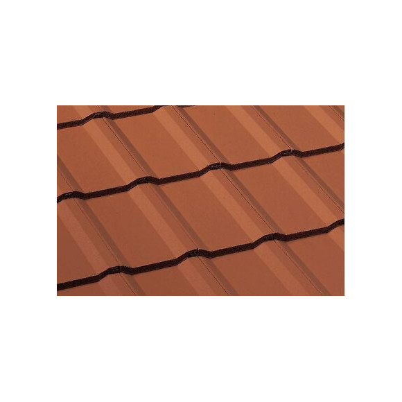 Demi-tuile Perspective Rouge Sienne