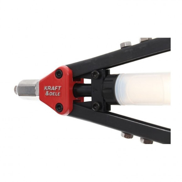 Dcraft - Riveteuse Manuelle - 4 Embouts Interchangeables - 13 Pouces - Outil Pour Rivets Aveugles - Noir