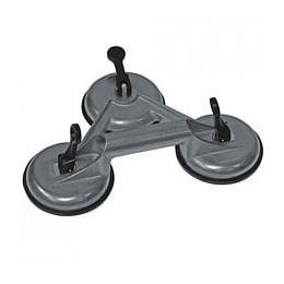 Dtools - Poignée À Ventouses - Capacité De Charge Maximale 100 Kg - Poignée De Transport À 3 Ventouses - Gris