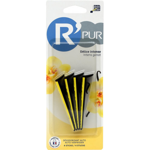 Désodorisant auto Délice intense x4 sticks