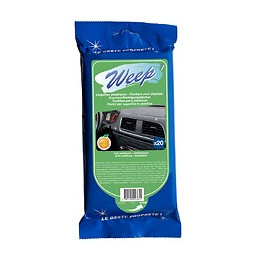Lingettes nettoyantes plastiques auto weep x20