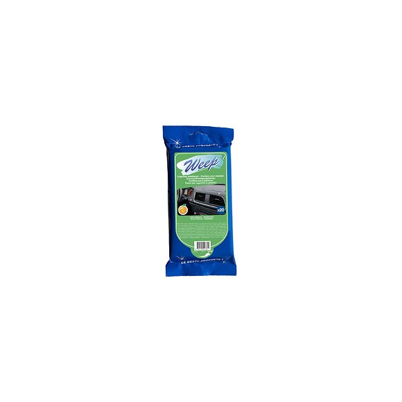 Lingettes nettoyantes plastiques auto weep x20