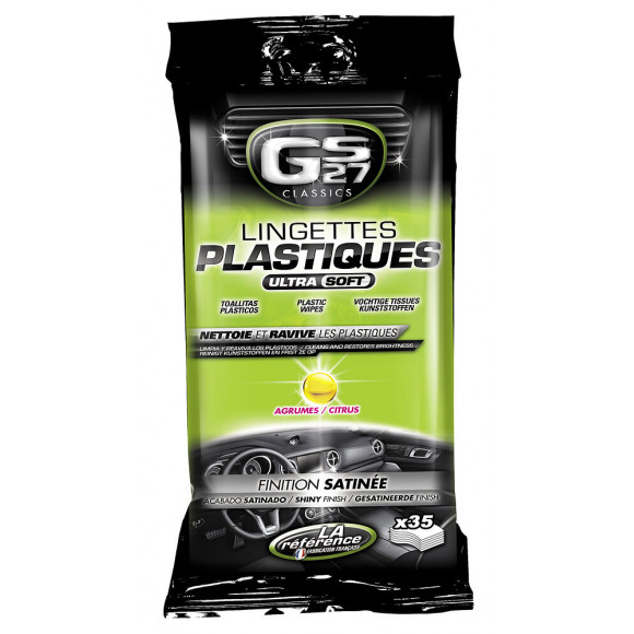 35 lingettes plastiques finition satinée - citron - orange