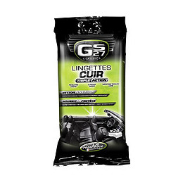 20 lingettes entretien cuir