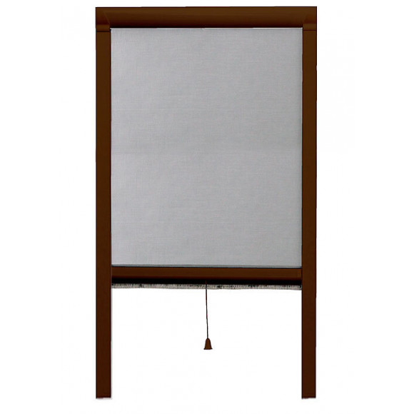 Moustiquaire enroulable verticale L.125xh.230cm Marron