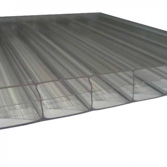 Polycarbonate alvéolaire 16mm clair 3 parois 3x0.98m