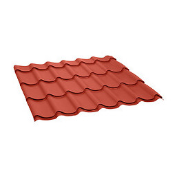 Plaque imitation tuile rouge 1.1x2m