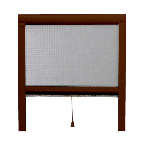 Moustiquaire enroulable verticale L.150xh.160cm Marron