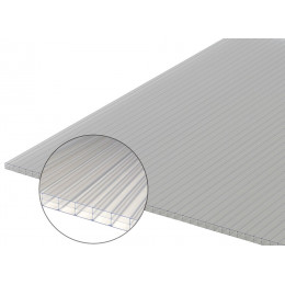 Plaque polycarbonate alvéolaire 16mm clair 800x98cm
