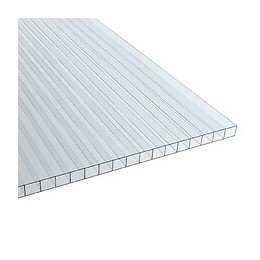 Plaque polycarbonate alvéolaire clair 10mm 2x1.05m