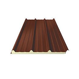 Plaque acier isolée rouge 40mm 5.10m