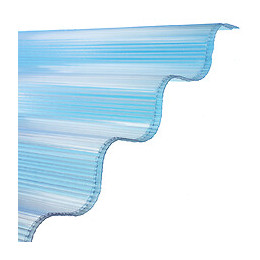 Plaque polycarbonate alvéolaire 6mm grande onde 1.52x0.92m