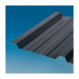 Tôle acier galva laqué nervuré 0.50mm 200x105cm gris