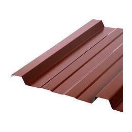 Tôle acier galva laqué nervuré 0.50mm 200x105cm rouge