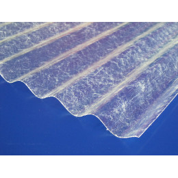 Plaque ondulée polyester PO 76/18 naturel 1.52x0.90m