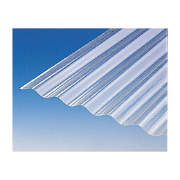 Plaque ondulée polyester PO 76/18 naturel 2x0.90m