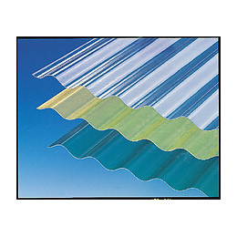 Plaque ondulée polyester PO 76/18 vert 2x0.90m