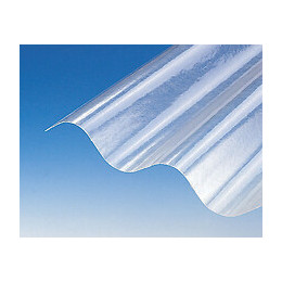 Plaque ondulée polyester GO 177/51 naturel 3x0.92m
