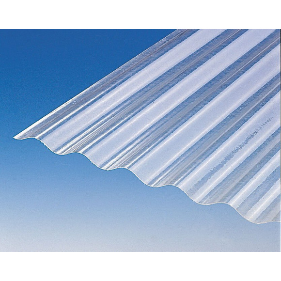 Plaque ondulée polyester PO 76/18 naturel 2x0.90m