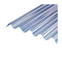 Plaque PVC ondulé transparent PO 76/18 1.52x0.90m