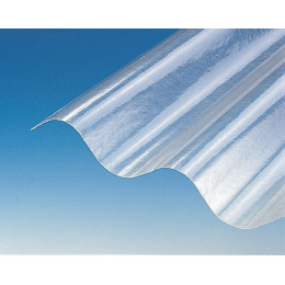 Plaque ondulée polyester GO 177/51 naturel 2x0.92m