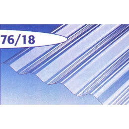 Plaque ondulée en polycarbonate transparent 200x90cm