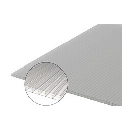 Polycarbonate alvéolaire 16mm clair 3 parois 4x0.98m