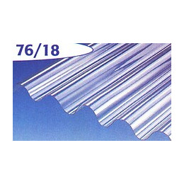 Plaque ondulée PVC cristal PO 76/18 152x90cm