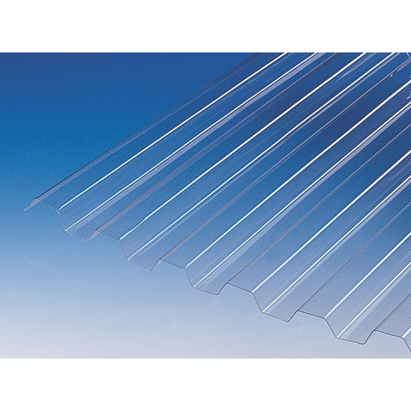 Plaque ondulée PVC greca 76/18 cristal 300x109cm