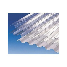 Plaque PVC ondulé transparent onde greca 76/18 2x1.09m