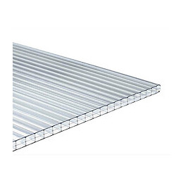 Plaque polycarbonate alvéolaire transparent 10MM 3   x  0,98 m