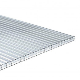 Plaque polycarbonate alvéolaire transparent 10MM 3   x  0,98 m