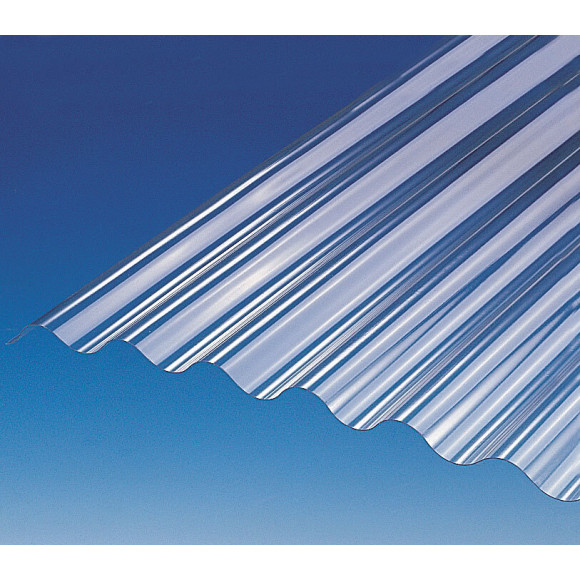 Plaque PVC ondulé ondes micro 32/9 cristal 250x66cm