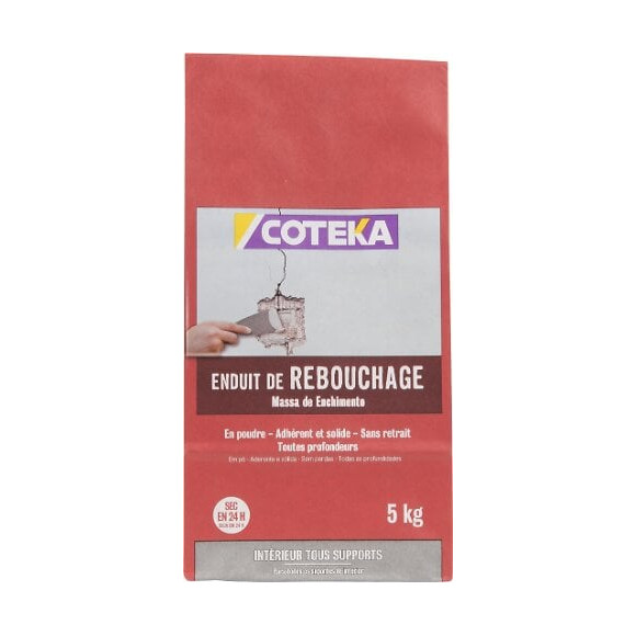Enduit de rebouchage poudre 5 kg  COTEKA