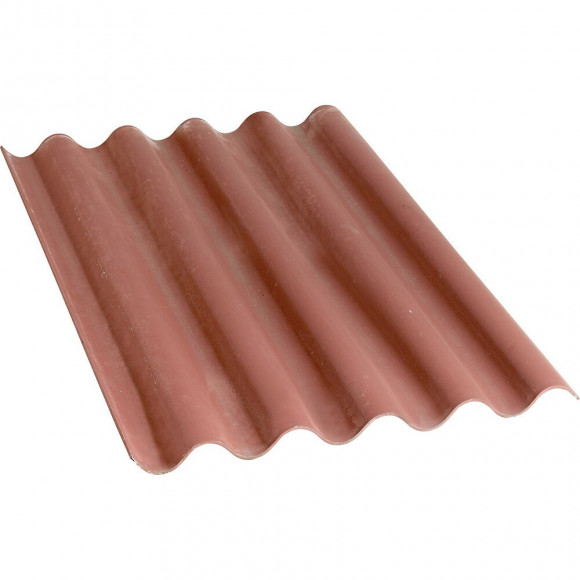 Plaque ondulée fibrociment GO 177/51 rouge 3x0.92m