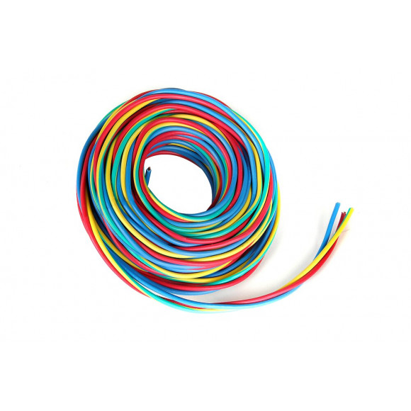 Câble électrique H07VU 3x1.5mm2 bleu-rouge-vert/jaune - L.10m