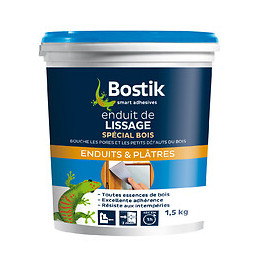 Enduit de lissage bois pâte 1,5 kg BOSTIK