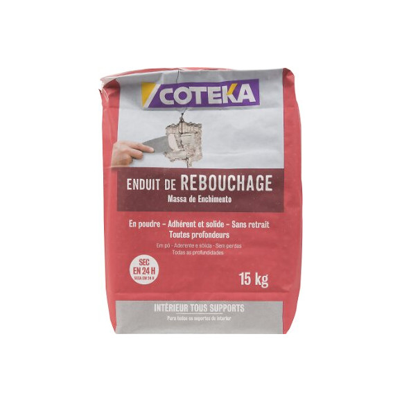 Enduit de rebouchage poudre 15 kg  COTEKA
