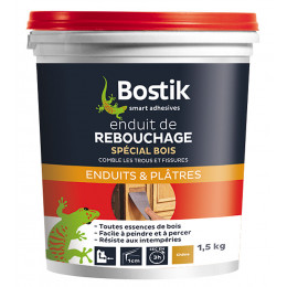 Enduit de rebouchage bois pâte 1,5 kg BOSTIK