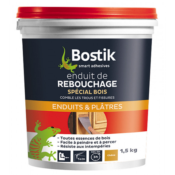 Enduit de rebouchage bois pâte 1,5 kg BOSTIK