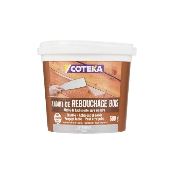 Enduit de rebouchage bois pâte 500g