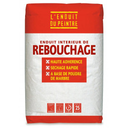 Enduit de rebouchage poudre 25kg