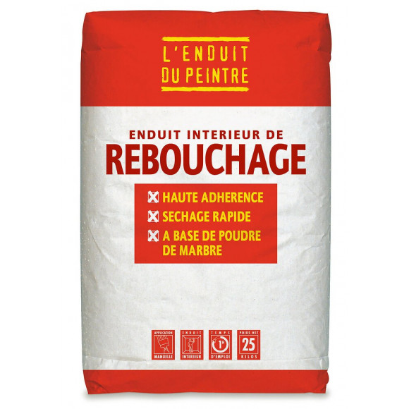 Enduit de rebouchage poudre 25kg