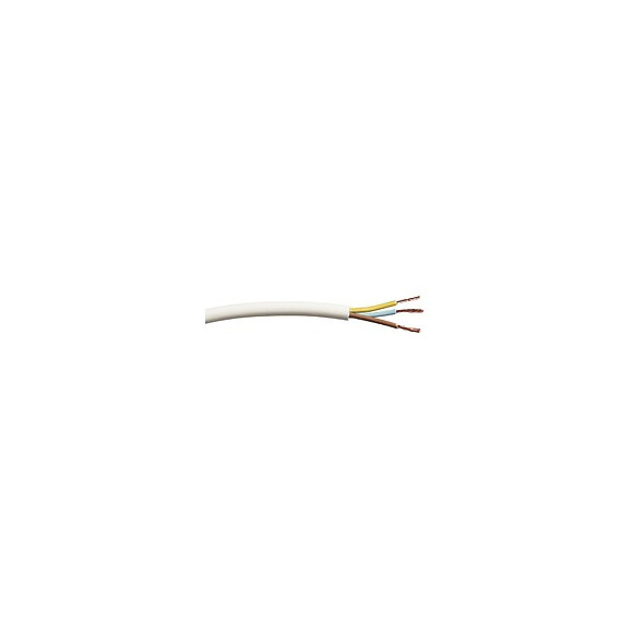 Câble électrique H05VVF blanc 3G1mm² 5m
