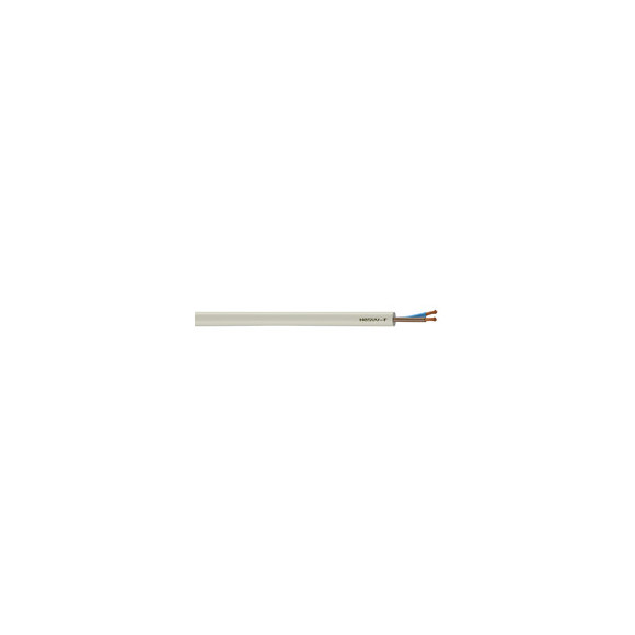 Câble électrique H05VVF blanc 2x1,5mm² 5m